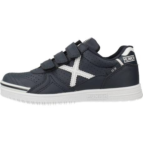 Basket enfant cuir cuir g kid vco Bleu 044 2 - vertbaudet enfant 