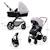 Poussette 3 en 1 Kinderkraft MOOV 2 AIR avec Siège 2 en 1 Transformable, Roues Gonflables et MINK PRO i-Size Inclus Beige+Gris+Gris anthracite+Noir 12 - vertbaudet enfant 