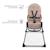 Chaise Haute Bébé Kinderkraft BINCI pliable et compacte avec plateau réglable, harnais 5 points et repose-pieds Beige+Grey+Light grey 5 - vertbaudet enfant 