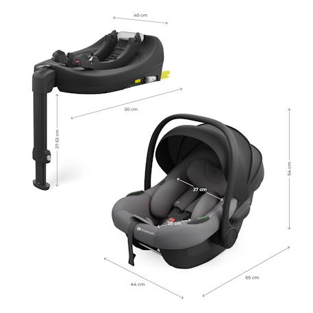 Système Modulaire Siège Auto Kinderkraft ENDURA SAFE 3 en 1 avec Base Pivotante ISOFIX, i-Size 40-150 cm et Rotation 360° Beige+Gris+Noir 12 - vertbaudet enfant 