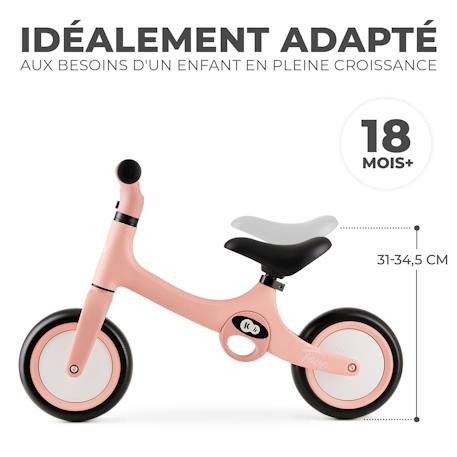 Draisienne TOVE Ultra Légère avec Selle Réglable, Roues EVA Increvables et Poignées de Transport Pratiques Beige+Menthe+Rosa 15 - vertbaudet enfant 