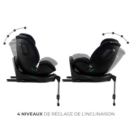 Siège Auto Kinderkraft XRIDER 2 i-Size avec Rotation 360°, ISOFIX, SPS+, H-GUARD+, EASY GROW + organisateur voiture Gris+Noir+Vert 8 - vertbaudet enfant 