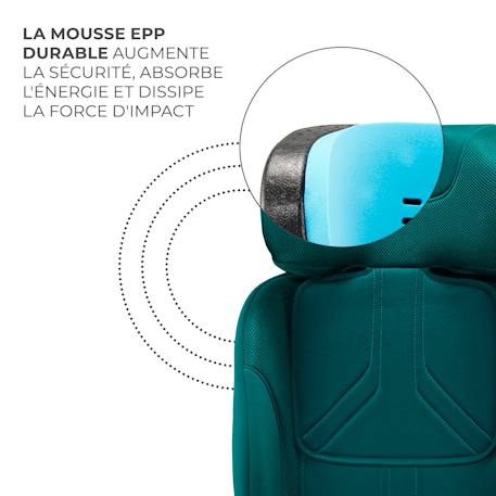 Siège Auto Kinderkraft XRIDER 2 i-Size avec Rotation 360°, ISOFIX, SPS+, H-GUARD+, EASY GROW + organisateur voiture Gris+Noir+Vert 17 - vertbaudet enfant 