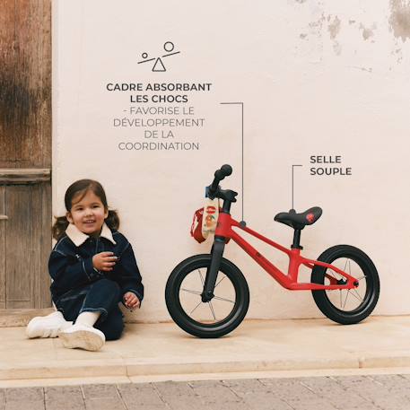 Draisienne Kinderkraft ETER avec Cadre en Nylon Léger, Selle Réglable, Roues PU 12 Pouces et Poignées Antidérapantes Jaune citron+Noir 8 - vertbaudet enfant 
