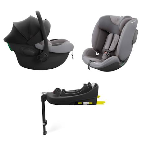Système Modulaire Siège Auto Kinderkraft ENDURA SAFE 3 en 1 avec Base Pivotante ISOFIX, i-Size 40-150 cm et Rotation 360° Beige+Gris+Noir 7 - vertbaudet enfant 