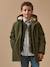 Parka doublée sherpa garçon Kaki 1 - vertbaudet enfant 