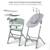 Chaise Haute Évolutive Kinderkraft LIVY 4 en 1 avec Transat Bébé, Assise Réglable, Repose-Pieds Ajustable et Charge 110 kg Gris+Rose+vert 17 - vertbaudet enfant 