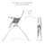 Chaise Haute Bébé Kinderkraft BINCI pliable et compacte avec plateau réglable, harnais 5 points et repose-pieds Beige+Grey+Light grey 14 - vertbaudet enfant 