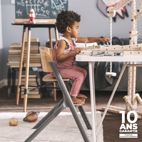 Chaise Haute Évolutive Kinderkraft LIVY 3 en 1 avec Assise Réglable, Repose-Pieds Ajustable et Charge jusqu’à 110 kg Gris+Rose 11 - vertbaudet enfant 