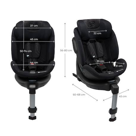 Siège Auto Kinderkraft XRIDER 2 i-Size avec Rotation 360°, ISOFIX, SPS+, H-GUARD+, EASY GROW + organisateur voiture Gris+Noir+Vert 12 - vertbaudet enfant 
