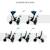 Tricycle Évolutif Kinderkraft EASYTWIST 5 en 1 avec Siège Rotatif 360°, Roues PU Increvables et Capote UPF50+ Beige+Gris+Noir+Vert 20 - vertbaudet enfant 