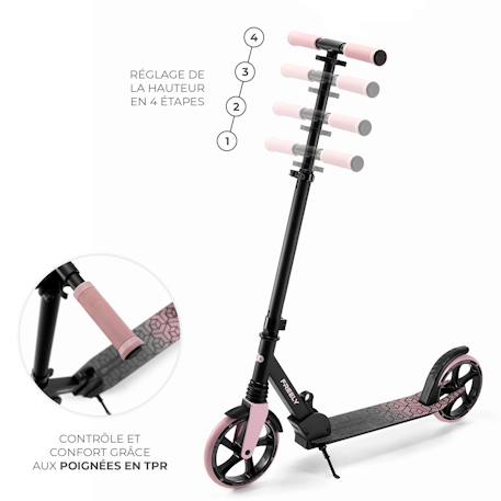 Trottinette pliable urbaine enfant Beige+Noir+Rose 16 - vertbaudet enfant 