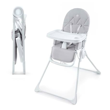 Chaise Haute Bébé Kinderkraft BINCI pliable et compacte avec plateau réglable, harnais 5 points et repose-pieds Beige+Grey+Light grey 13 - vertbaudet enfant 