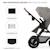 Poussette 3 en 1 Kinderkraft MOOV 2 AIR avec Siège 2 en 1 Transformable, Roues Gonflables et MINK PRO i-Size Inclus Beige+Gris+Gris anthracite+Noir 8 - vertbaudet enfant 