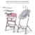 Chaise Haute Évolutive Kinderkraft LIVY 4 en 1 avec Transat Bébé, Assise Réglable, Repose-Pieds Ajustable et Charge 110 kg Gris+Rose+vert 10 - vertbaudet enfant 
