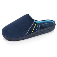 Chaussures-Chaussures garçon 23-38-Chaussons-Chaussons mules microvelours marine semelle ergonomique, mousse à mémoire de forme