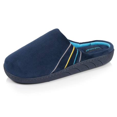 Chaussons mules microvelours marine semelle ergonomique, mousse à mémoire de forme Marine 1 - vertbaudet enfant 