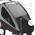 Remorque Vélo et Poussette 2 en 1 Kinderkraft NAVA WALK avec Roues Gonflables, Dossier Inclinable et Pliage Compact Grey 3 - vertbaudet enfant 