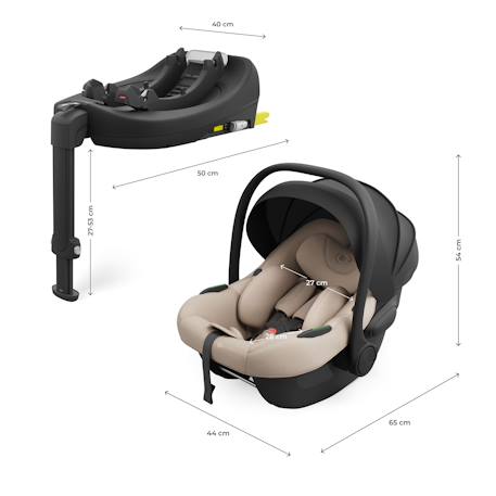 Siège Auto Bébé Kinderkraft I-LITE avec Base ENDURA SAFE FX, Rotation 90°, ISOFIX, AIR FLOW et Harnais 5 Points Beige+Gris+Noir 6 - vertbaudet enfant 