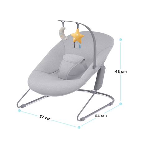 Transat bebe confortable avec arche de jeu amovible Gris 6 - vertbaudet enfant 