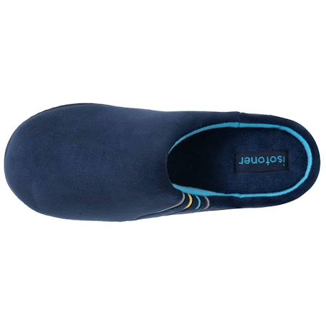 Chaussons mules microvelours marine semelle ergonomique, mousse à mémoire de forme Marine 2 - vertbaudet enfant 