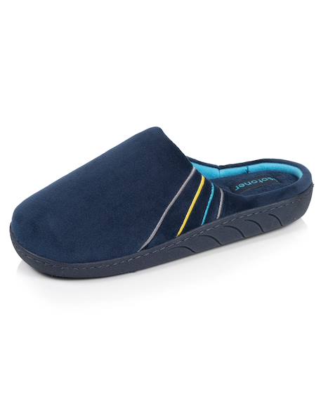 Chaussons mules microvelours marine semelle ergonomique, mousse à mémoire de forme Marine 6 - vertbaudet enfant 