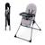Chaise Haute Bébé Kinderkraft BINCI pliable et compacte avec plateau réglable, harnais 5 points et repose-pieds Beige+Grey+Light grey 7 - vertbaudet enfant 