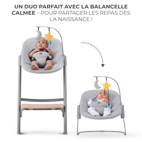Chaise Haute Évolutive Kinderkraft LIVY 4 en 1 avec Transat Bébé, Assise Réglable, Repose-Pieds Ajustable et Charge 110 kg Gris+Rose+vert 3 - vertbaudet enfant 