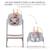 Chaise Haute Évolutive Kinderkraft LIVY 4 en 1 avec Transat Bébé, Assise Réglable, Repose-Pieds Ajustable et Charge 110 kg Gris+Rose+vert 3 - vertbaudet enfant 
