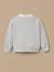 Sweat polo brodé fille Gris chine clair 2 - vertbaudet enfant 