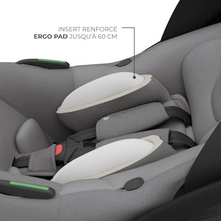 Système Modulaire Siège Auto Kinderkraft ENDURA SAFE 3 en 1 avec Base Pivotante ISOFIX, i-Size 40-150 cm et Rotation 360° Beige+Gris+Noir 11 - vertbaudet enfant 