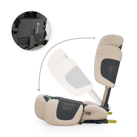 Siège Auto Kinderkraft XPAND 2 PRO i-Size avec ISOFIX, DUO EXPAND SYSTEM, H-GUARD et Protection SPS Beige+Gris+Noir+Vert 5 - vertbaudet enfant 