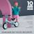 Draisienne TOVE Ultra Légère avec Selle Réglable, Roues EVA Increvables et Poignées de Transport Pratiques Beige+Menthe+Rosa 14 - vertbaudet enfant 