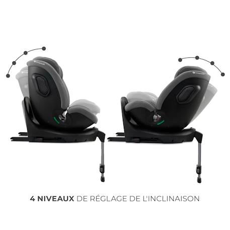 Siège Auto Kinderkraft XRIDER 2 i-Size avec Rotation 360°, ISOFIX, SPS+, H-GUARD+, EASY GROW + organisateur voiture Gris+Noir+Vert 3 - vertbaudet enfant 