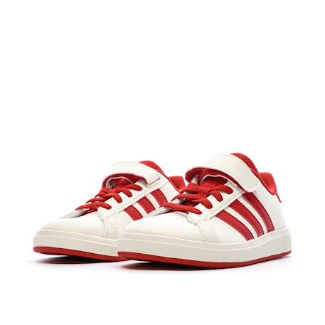 Baskets garçon à scratch et lacets élastiques grand court 2.0 el c Écru 6 - vertbaudet enfant 