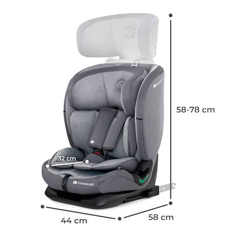 Siège auto Kinderkraft ONETO3 I-SIZE 76-150 cm dossier inclinable 5 positions + organisateur voiture Bordeaux+Gris+Noir+Vert 12 - vertbaudet enfant 