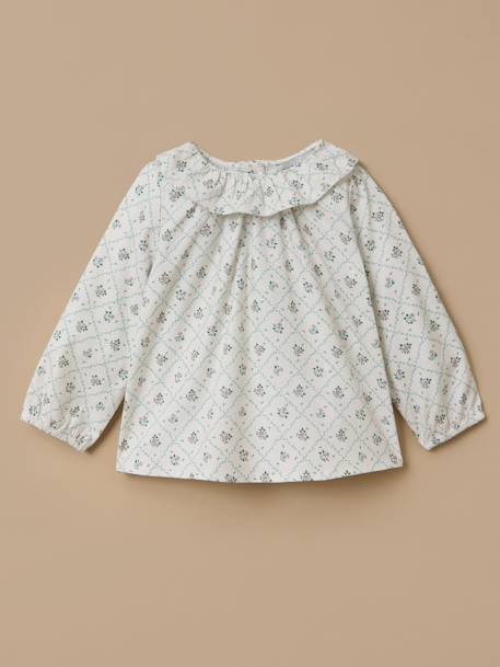 Bébé-Blouse imprimée col froufrou bébé