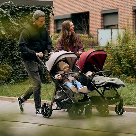 oussette Kinderkraft GRANDE 2 avec Grandes Roues Amorties, Dossier Inclinable, Pliage à Une Main CLICK&FOLD Rapide Beige+Gris+Noir+Rouge+Vert 26 - vertbaudet enfant 