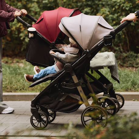 oussette Kinderkraft GRANDE 2 avec Grandes Roues Amorties, Dossier Inclinable, Pliage à Une Main CLICK&FOLD Rapide Beige+Gris+Noir+Rouge+Vert 27 - vertbaudet enfant 