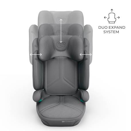 Siège Auto Kinderkraft XPAND 2 PRO i-Size avec ISOFIX, DUO EXPAND SYSTEM, H-GUARD et Protection SPS Beige+Gris+Noir+Vert 9 - vertbaudet enfant 