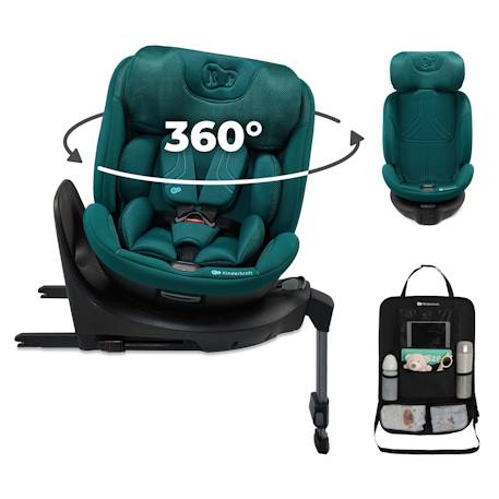 Siège Auto Kinderkraft XRIDER 2 i-Size avec Rotation 360°, ISOFIX, SPS+, H-GUARD+, EASY GROW + organisateur voiture Gris+Noir+Vert 13 - vertbaudet enfant 