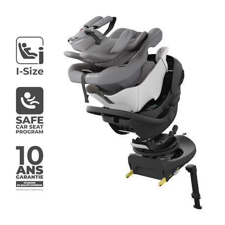 Siège Auto Bébé Kinderkraft I-LITE avec Base ENDURA SAFE FX, Rotation 90°, ISOFIX, AIR FLOW et Harnais 5 Points Beige+Gris+Noir 8 - vertbaudet enfant 