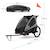 Remorque Vélo et Poussette 2 en 1 Kinderkraft NAVA WALK avec Roues Gonflables, Dossier Inclinable et Pliage Compact Grey 6 - vertbaudet enfant 
