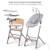 Chaise Haute Évolutive Kinderkraft LIVY 4 en 1 avec Transat Bébé, Assise Réglable, Repose-Pieds Ajustable et Charge 110 kg Gris+Rose+vert 4 - vertbaudet enfant 