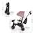 Tricycle Évolutif Kinderkraft JAZZ 3 Pliable avec Siège Pivotant, Position Semi-Allongée, Mode Draisienne et Capote UPF 50+ Beige+Gris+Rosa+Vert 18 - vertbaudet enfant 