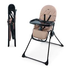 Puériculture-Chaise Haute Bébé Kinderkraft BINCI pliable et compacte avec plateau réglable, harnais 5 points et repose-pieds