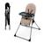 Chaise Haute Bébé Kinderkraft BINCI pliable et compacte avec plateau réglable, harnais 5 points et repose-pieds Beige+Grey+Light grey 1 - vertbaudet enfant 