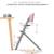 Chaise Haute Évolutive Kinderkraft LIVY 4 en 1 avec Transat Bébé, Assise Réglable, Repose-Pieds Ajustable et Charge 110 kg Gris+Rose+vert 9 - vertbaudet enfant 