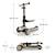 Trottinette 2 en 1 Kinderkraft HALLEY 2 avec Siège Réglable, Direction par Inclinaison, Roues LED et Guidon Ajustable Green+Pink 6 - vertbaudet enfant 