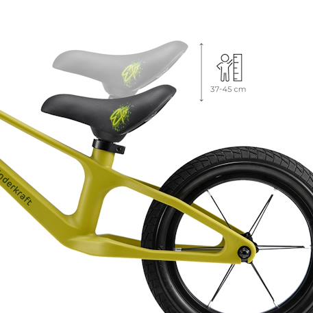 Draisienne Kinderkraft ETER avec Cadre en Nylon Léger, Selle Réglable, Roues PU 12 Pouces et Poignées Antidérapantes Jaune citron+Noir 3 - vertbaudet enfant 